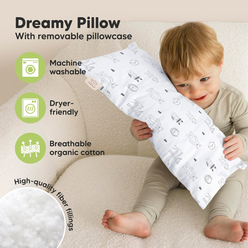 KeaBabies buddy pillow washable for easy cleaning after travel