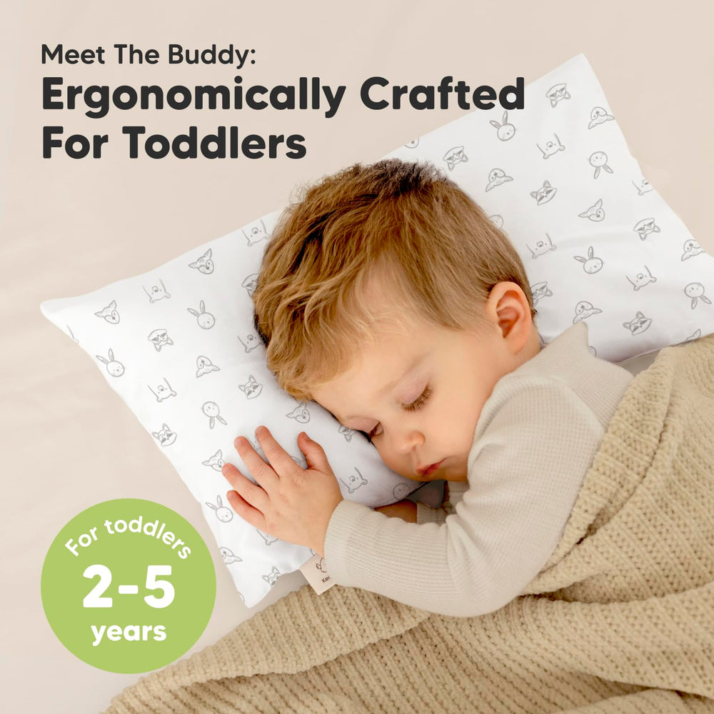KeaBabies Buddy pillowcase soft cotton keeps the pillow breathable and clean.