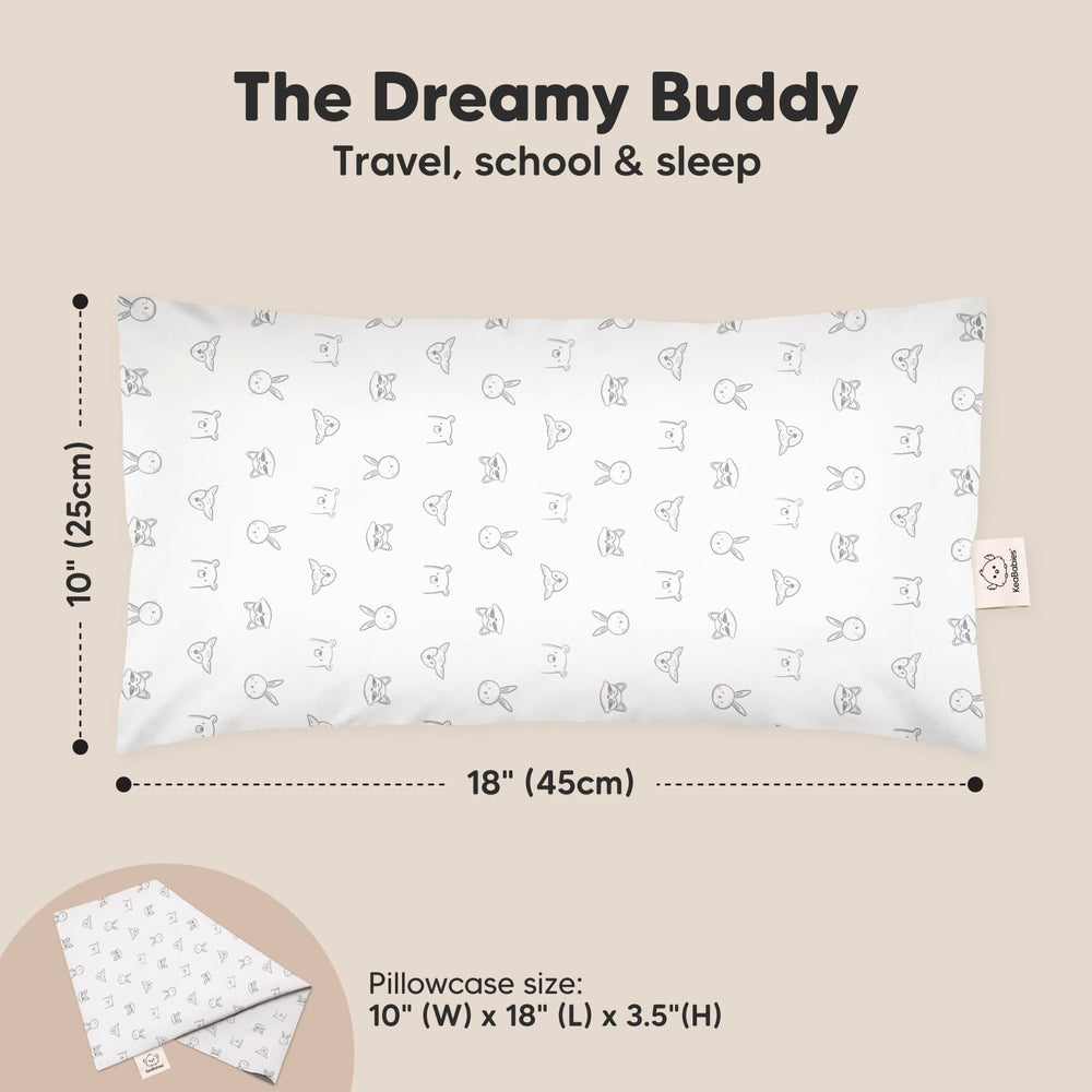 KeaBabies Buddy travel-nap setup shows a compact pillow ready for on-the-go rest.