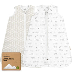 KeaBabies BumbleBear sleep sack opened to show ergonomic armholes for natural movement.
