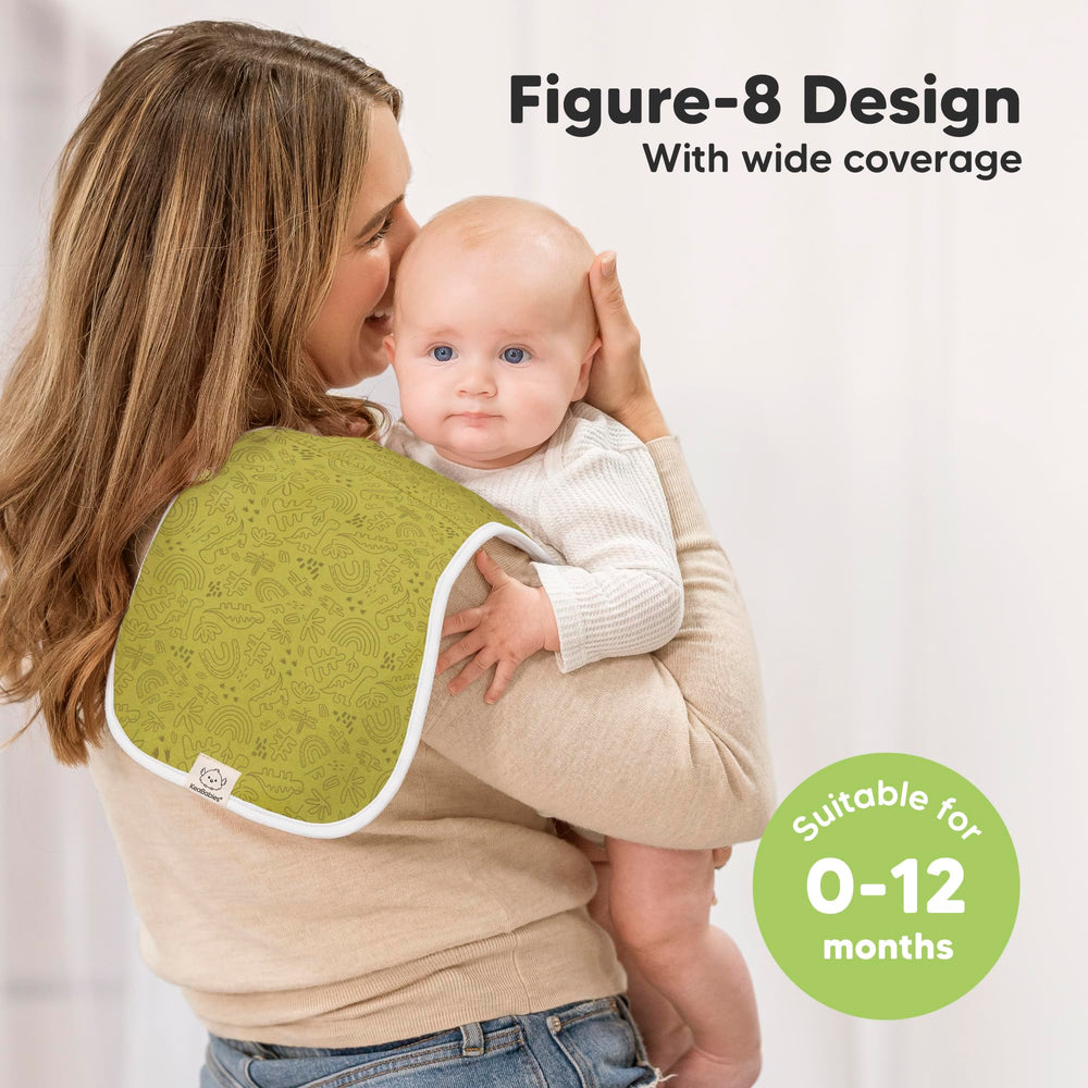 KeaBabies fleece layered burp cloth offers high absorbency for messes