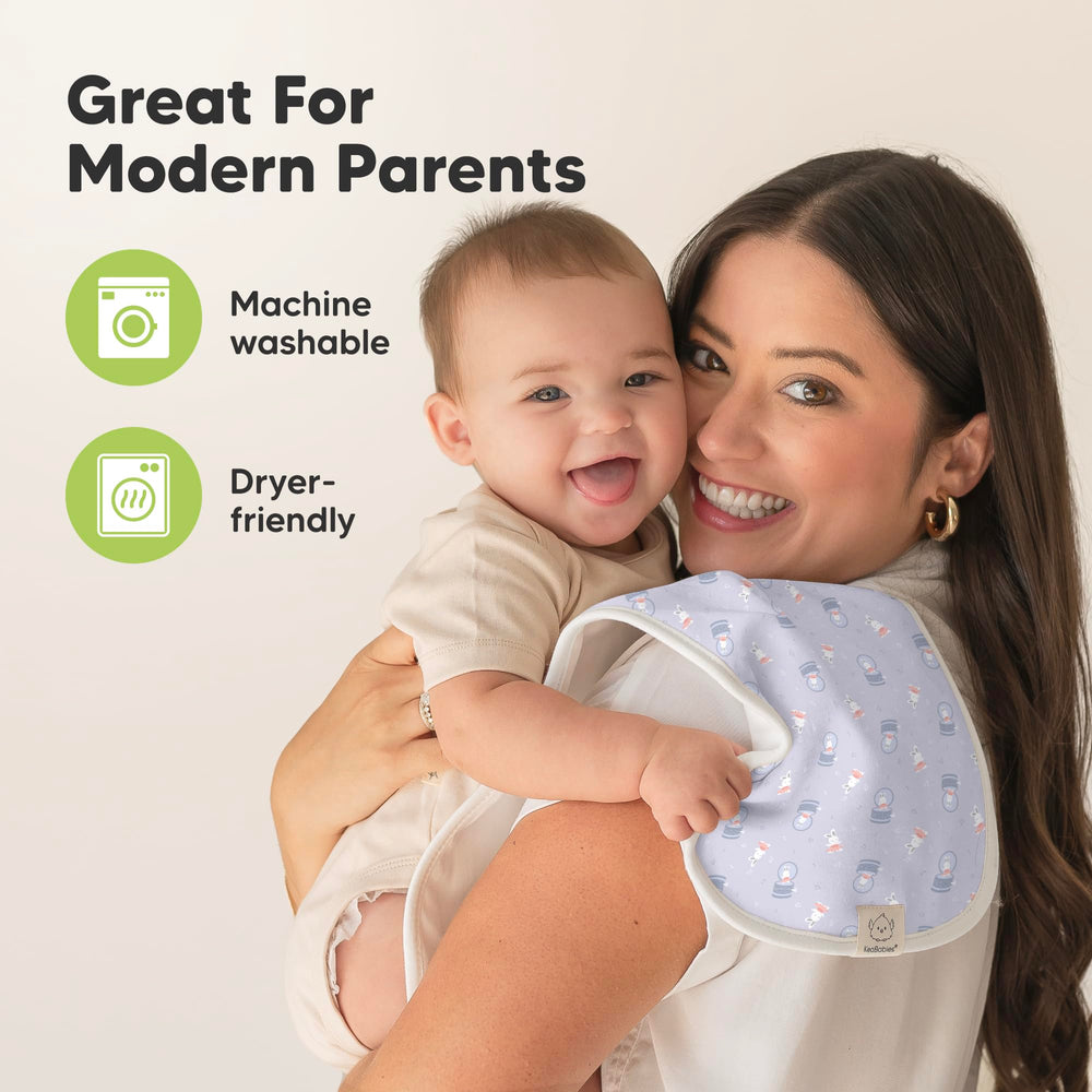 KeaBabies three-layer design enhances absorption to stay dry during feeds.