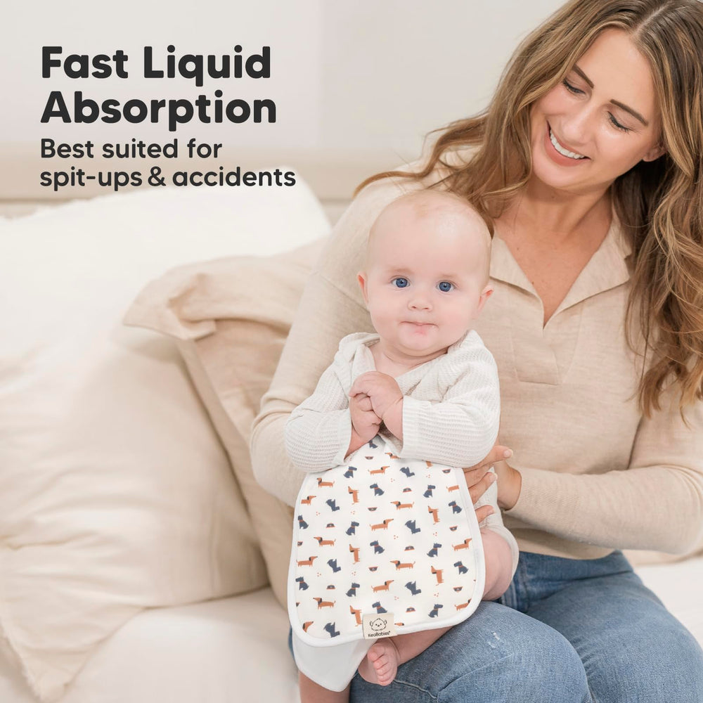 KeaBabies burp cloths practical in everyday baby care after feeds