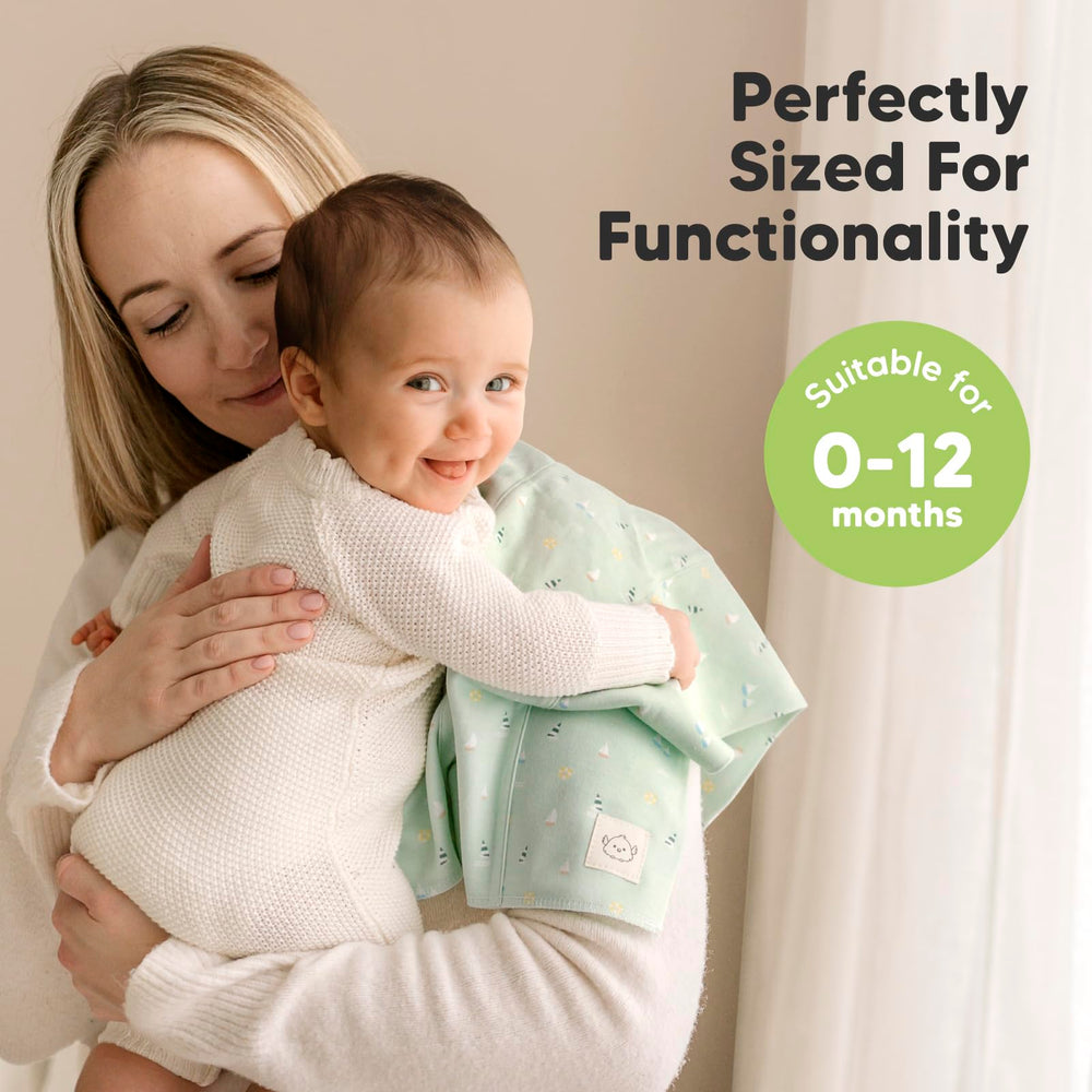 KeaBabies double-layer organic cotton for improved absorbency during feeds.