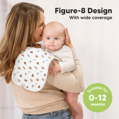 KeaBabies burp cloths figure-8 coverage prevents slips during feeds