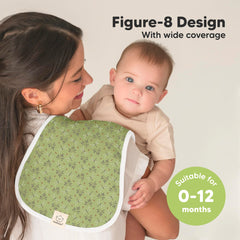 KeaBabies figure-eight shoulder-coverage design stays in place during feeds