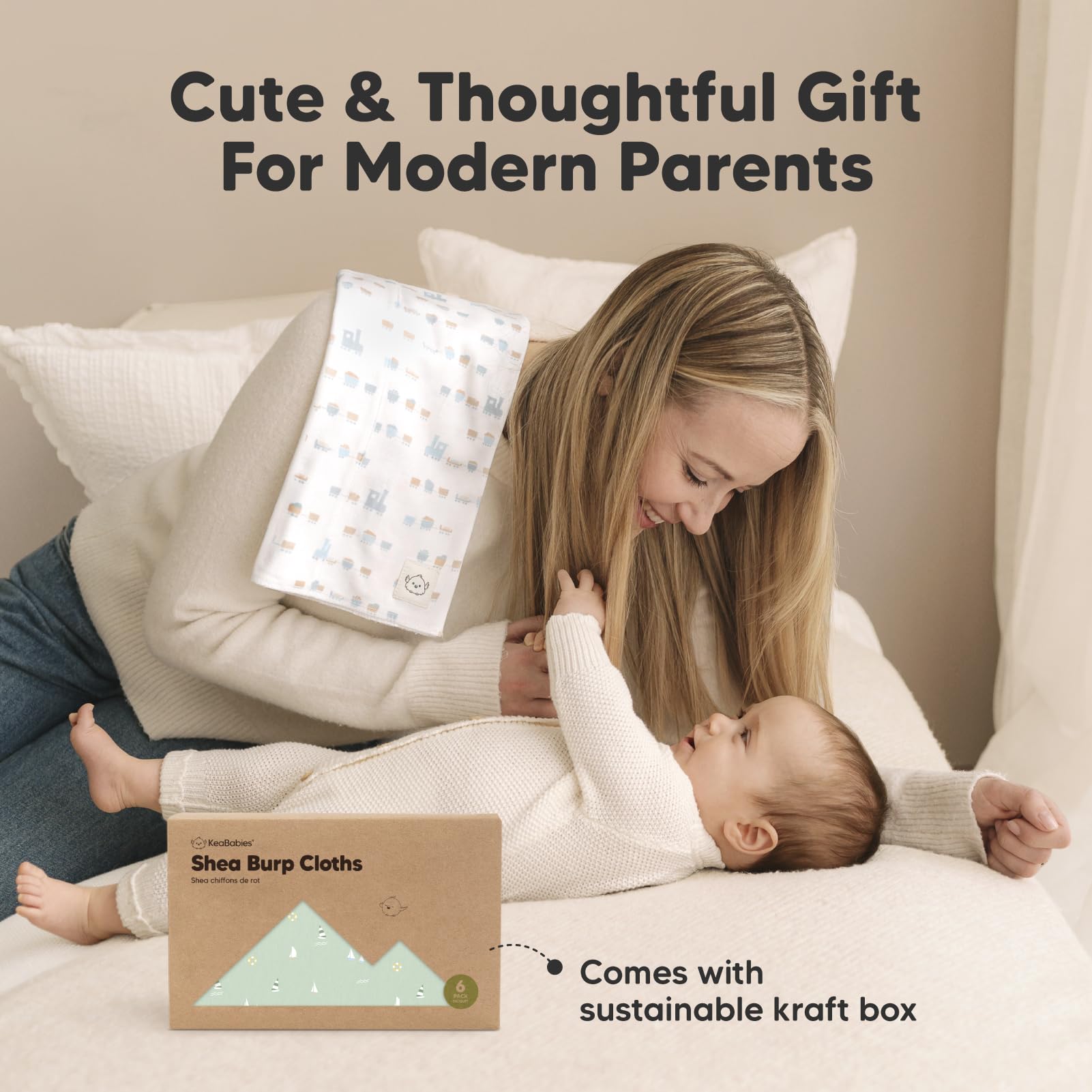 KeaBabies gift-ready packaging makes a thoughtful baby registry addition.