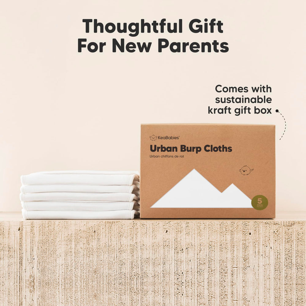 KeaBabies burp cloths are machine washable for easy care