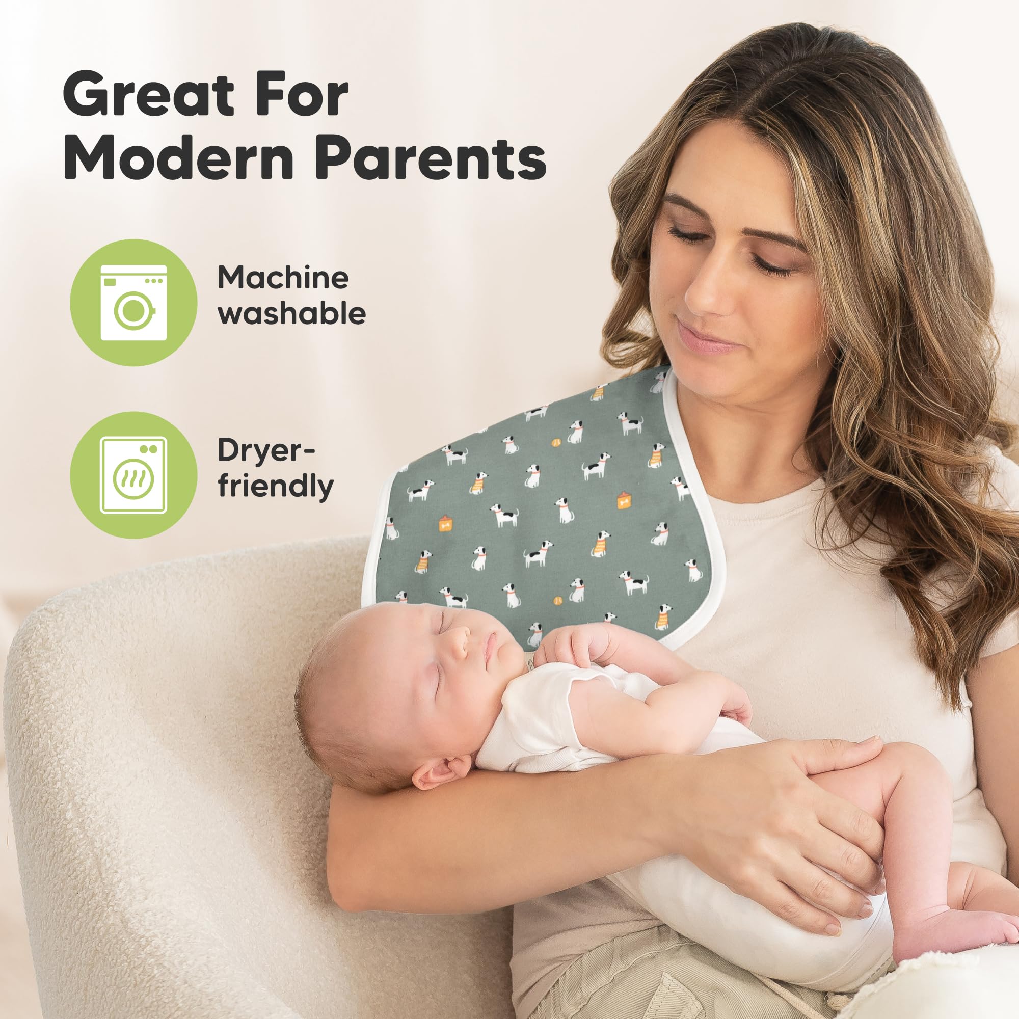 KeaBabies burp cloths help during messy feeds and quick cleanups.