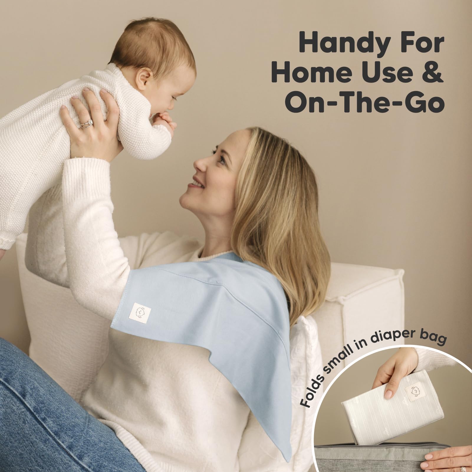 KeaBabies versatile cloths double as washcloths or changing mat covers.