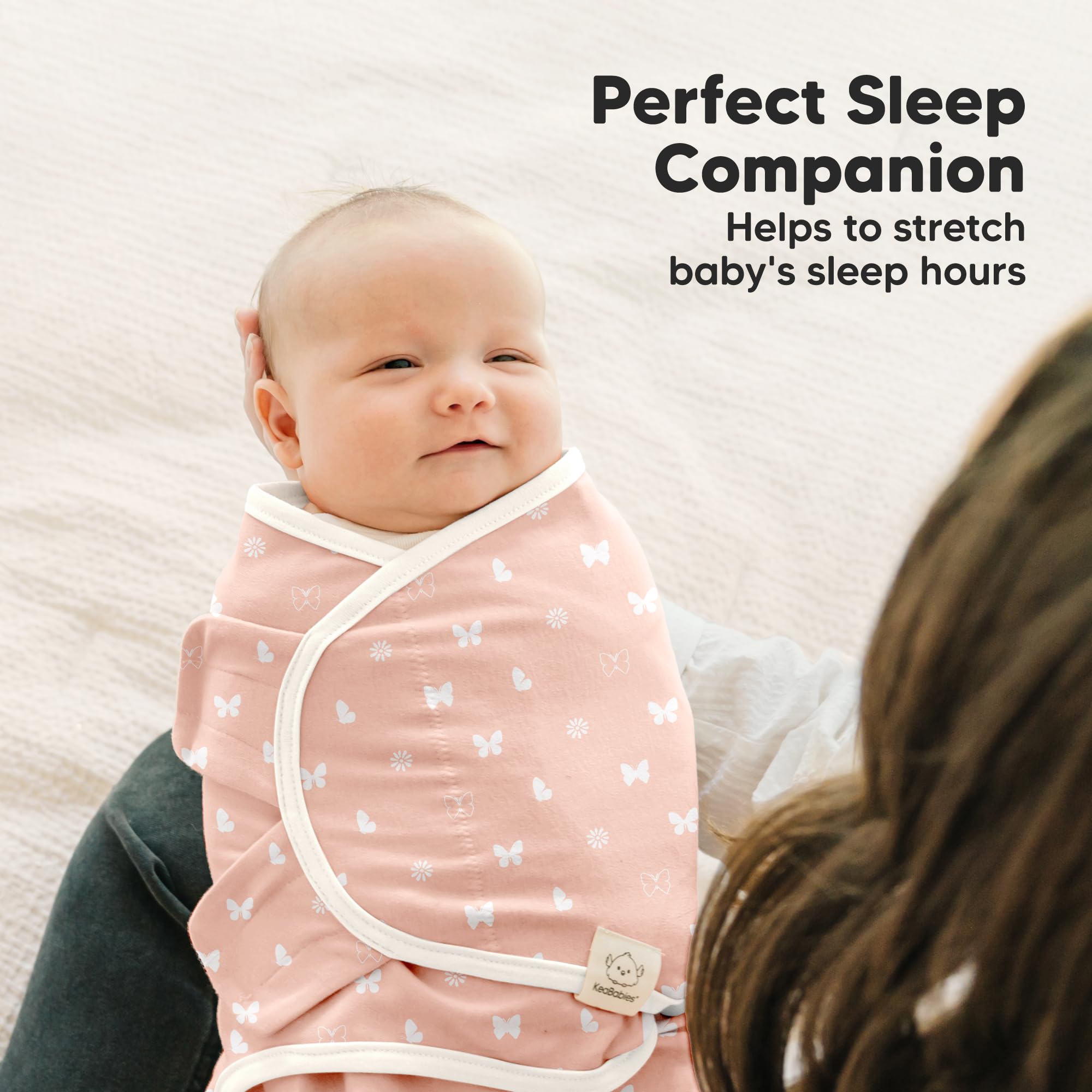 KeaBabies Butterflies design adds gentle charm during naps.