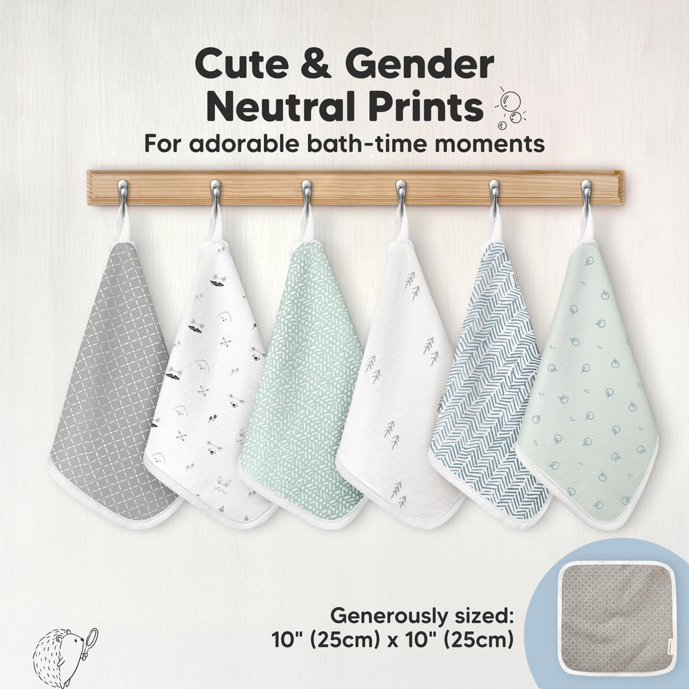 KeaBabies Cami washcloths newborn bath time helper