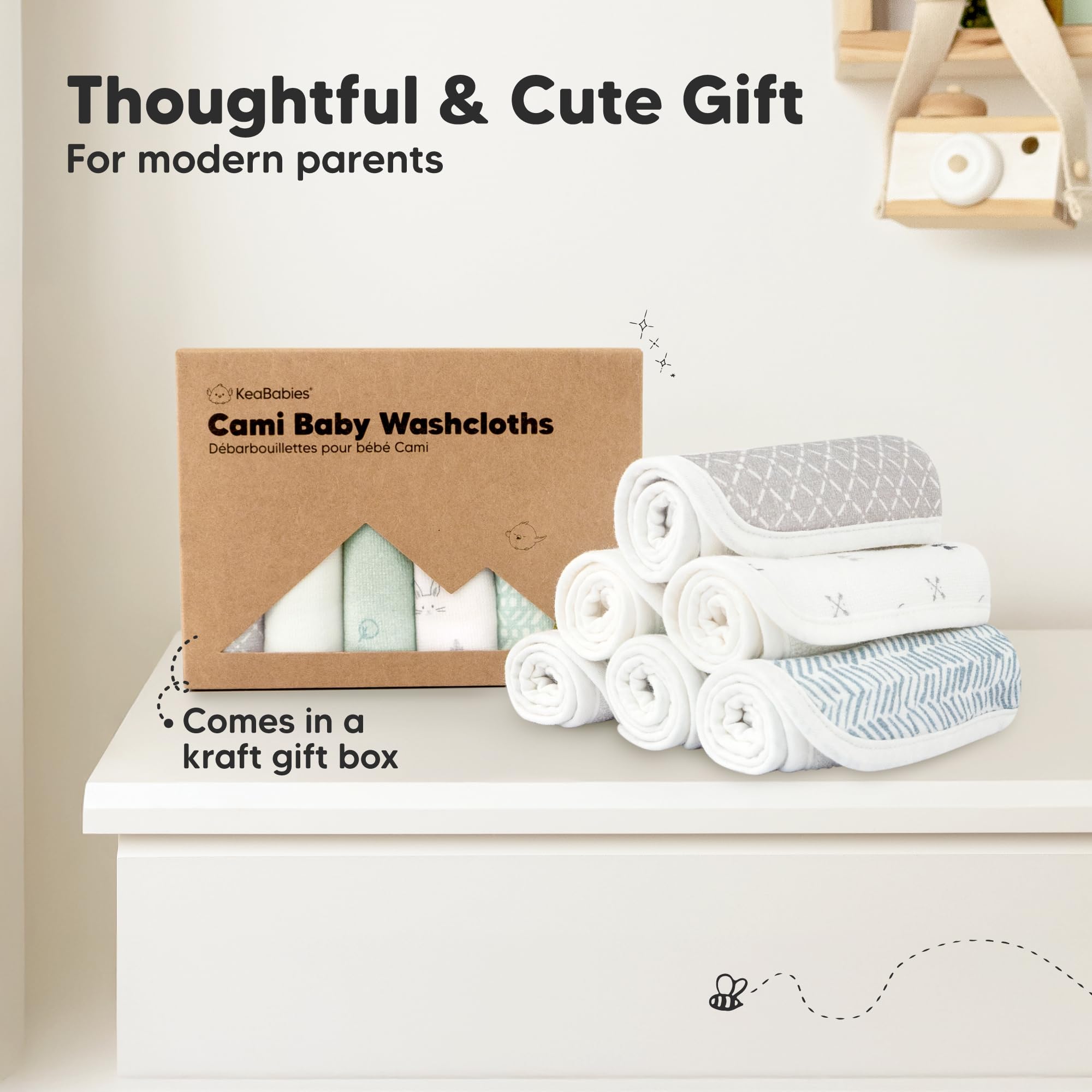 KeaBabies Cami washcloths versatile towels and rags