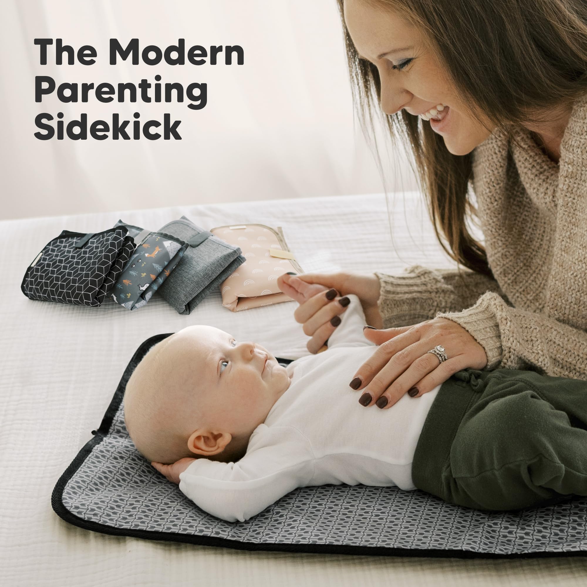 KeaBabies changing pad in use during travel or outings.