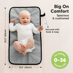 KeaBabies changing pad waterproof surface easy to wipe clean.