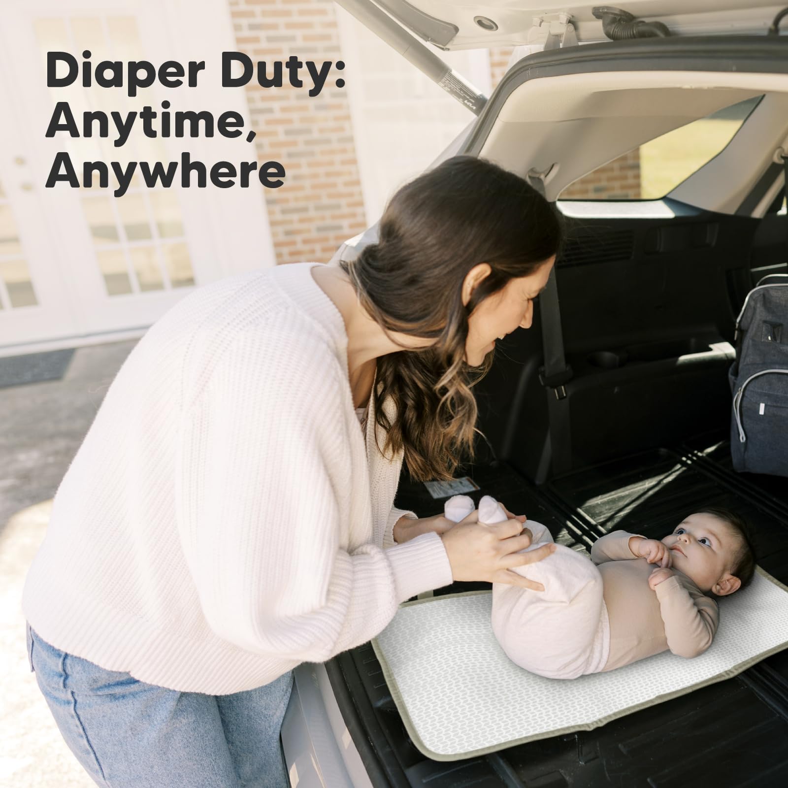 KeaBabies changing pad wipe-clean surface simplifies cleaning on the go.