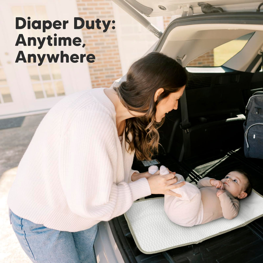 KeaBabies changing pad wipe-clean surface simplifies cleaning on the go.