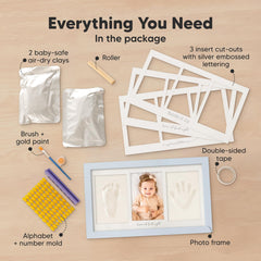 KeaBabies clay handprint materials provide safe, lasting baby prints.