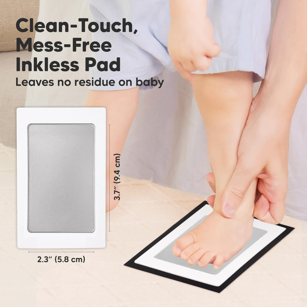 KeaBabies clean-touch ink pad for baby hand imprint with no ink on skin.