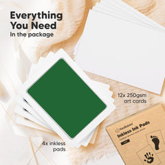 KeaBabies clean touch ink pad enables zero-contact imprinting for baby keepsakes.