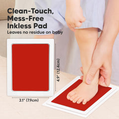 KeaBabies clean touch ink pad for safe, residue-free baby imprinting