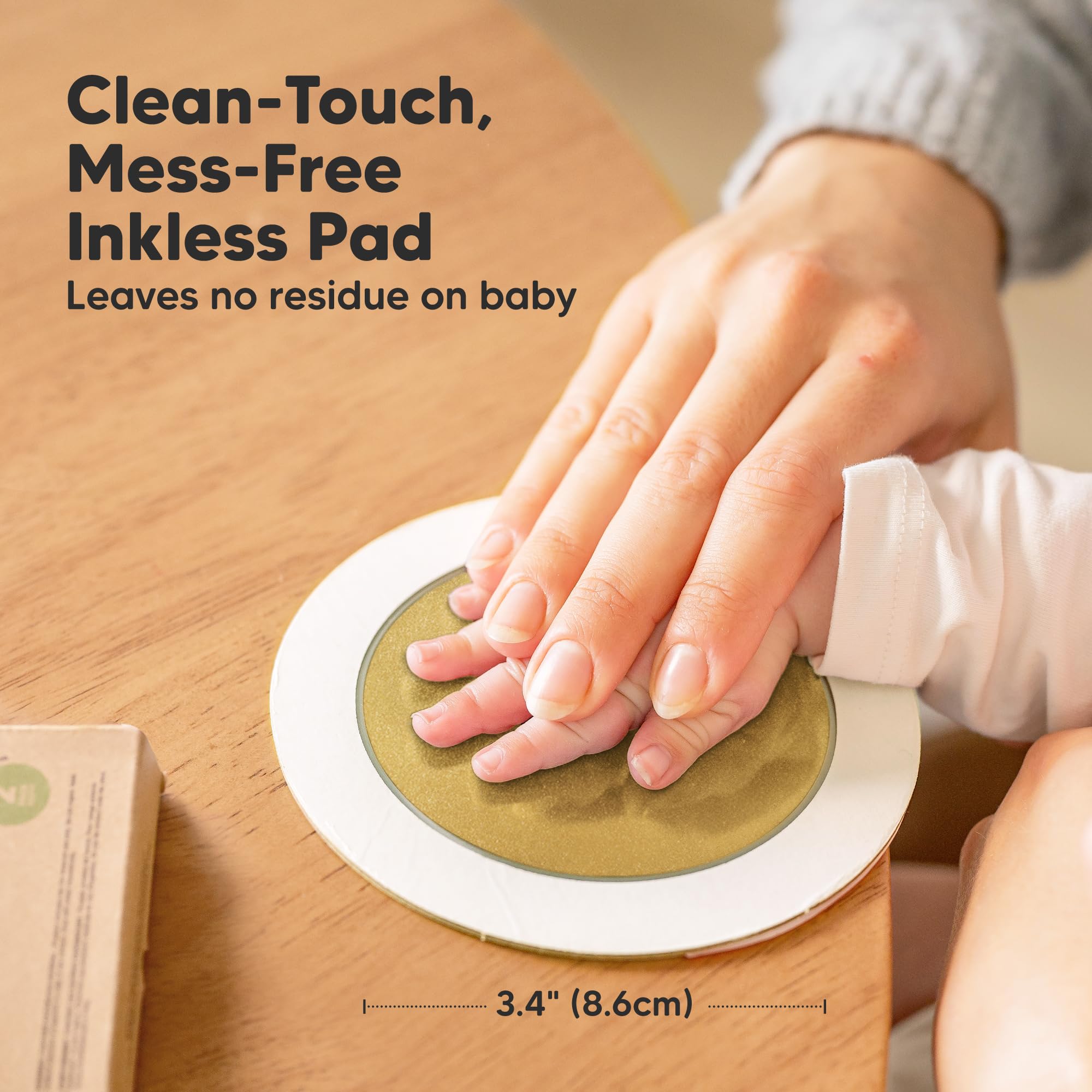 KeaBabies clean touch ink pad enabling mess-free imprinting.