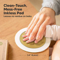 KeaBabies clean touch ink pad enabling mess-free imprinting.