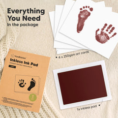 KeaBabies clean touch ink pad demonstrates mess free imprint for baby prints
