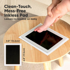 Clean touch ink pad ensures safe, mess-free impressions for baby hands and feet