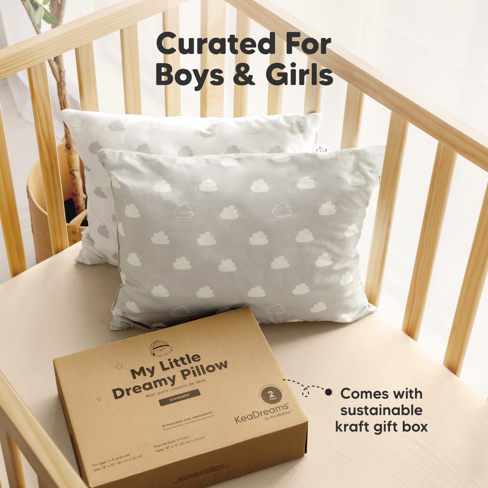 KeaBabies cloud-themed pillow offers soft, kid-friendly comfort anywhere.