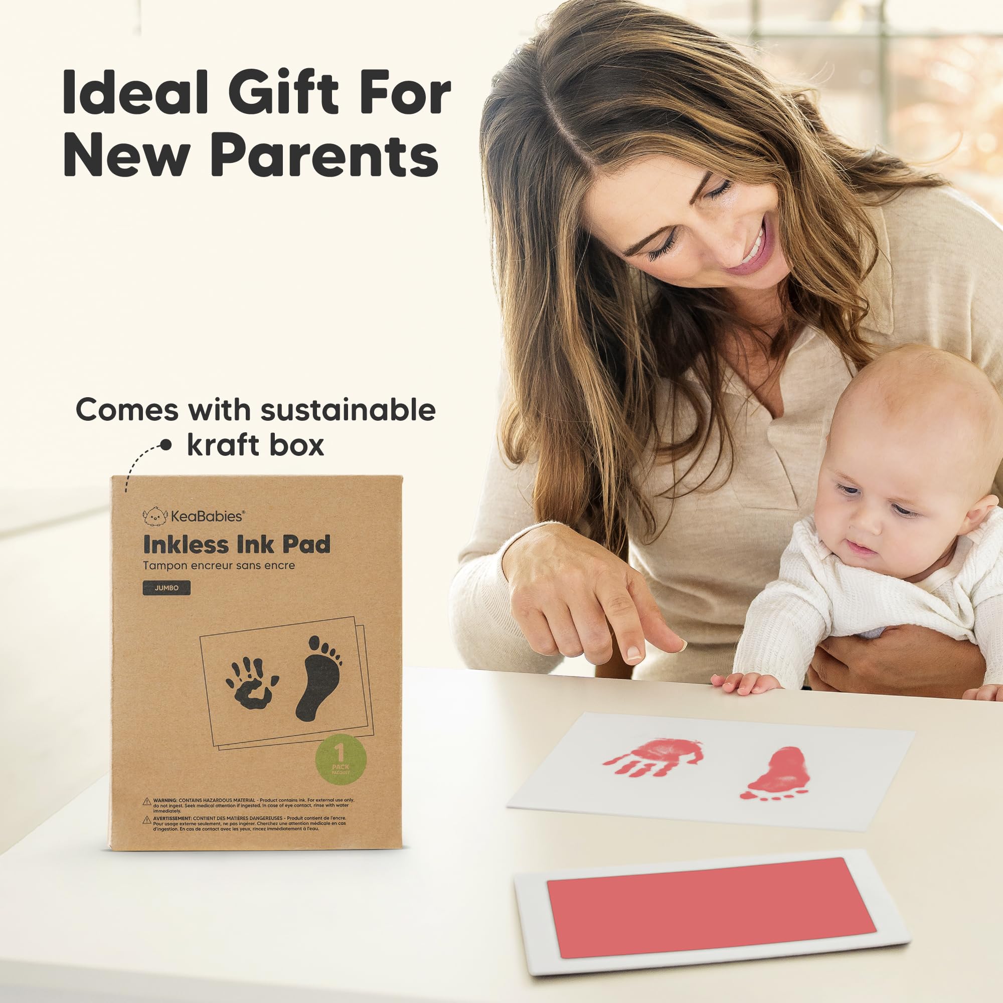 KeaBabies compact 6x8 inch ink pad for tiny prints.