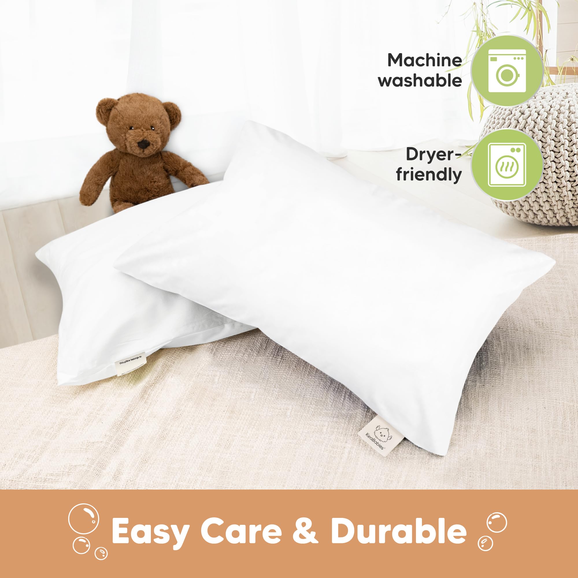 KeaBabies cozy natural cotton fabric feels gentle against skin.
