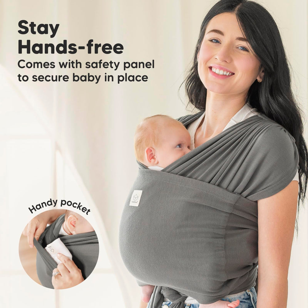 KeaBabies D-Lite wrap graphite soft, breathable fabric for all-season wear.
