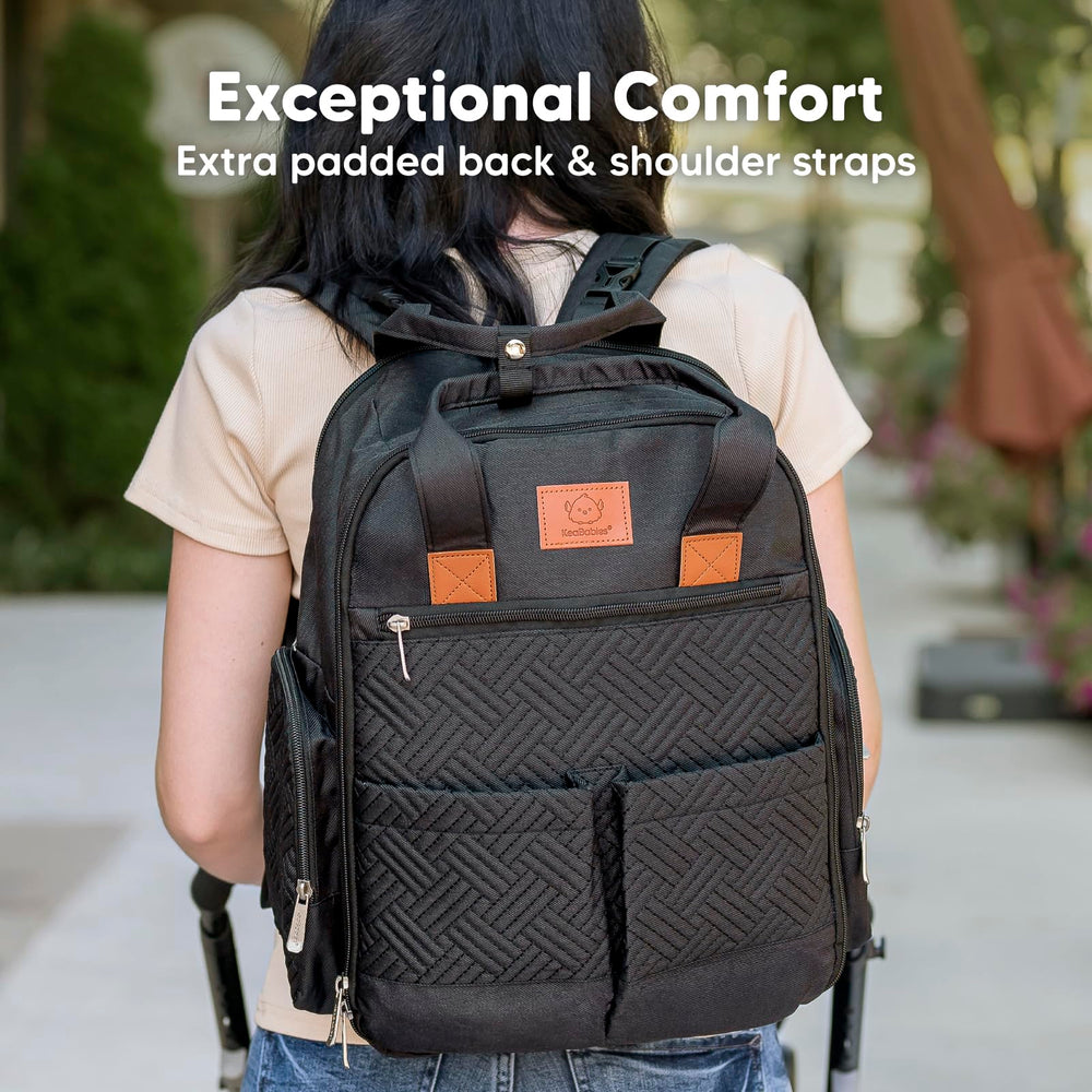 KeaBabies diaper bag charcoal suitable for toddlers and newborns on outings