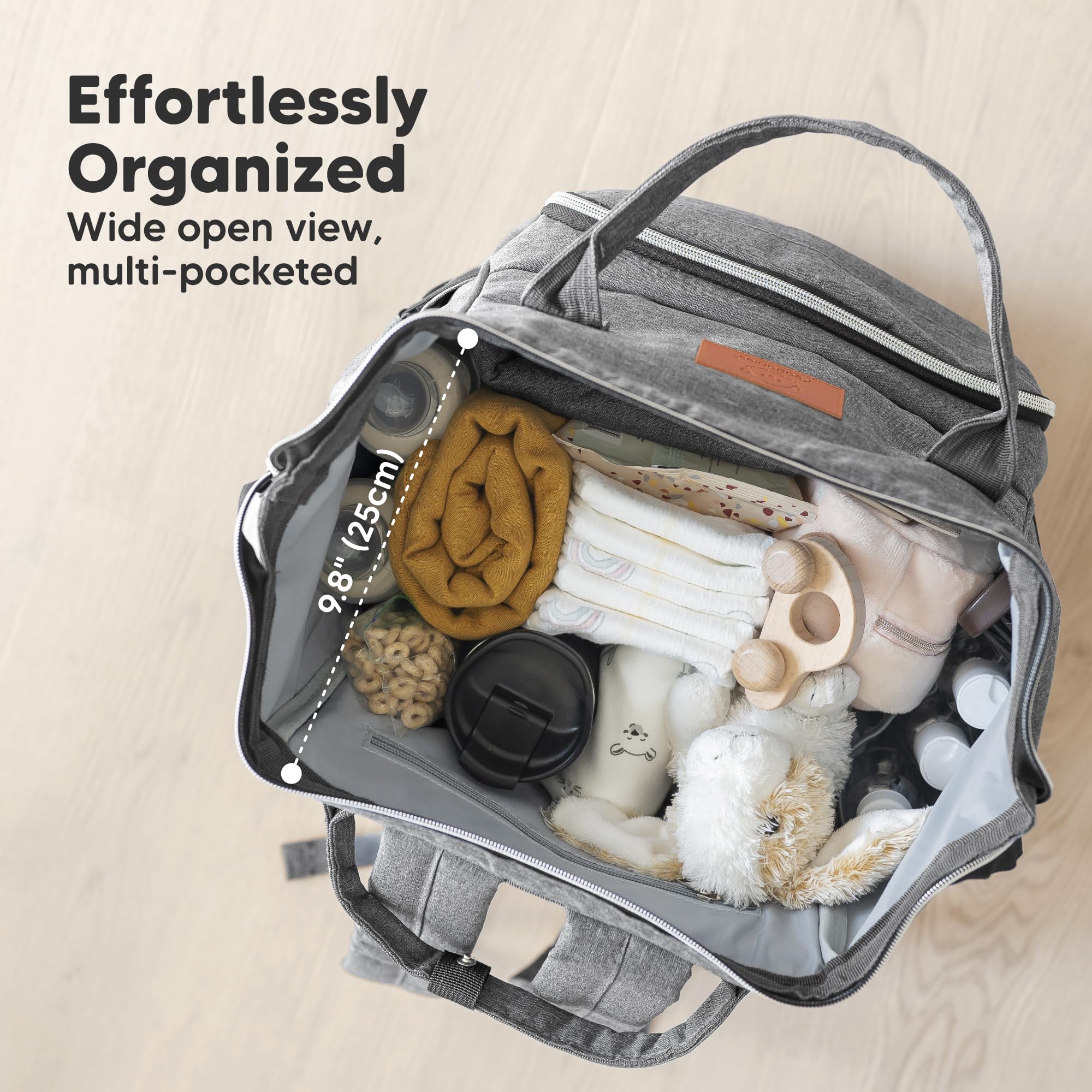 KeaBabies Changing Pad inside showcases clean, waterproof surface for quick diaper changes.