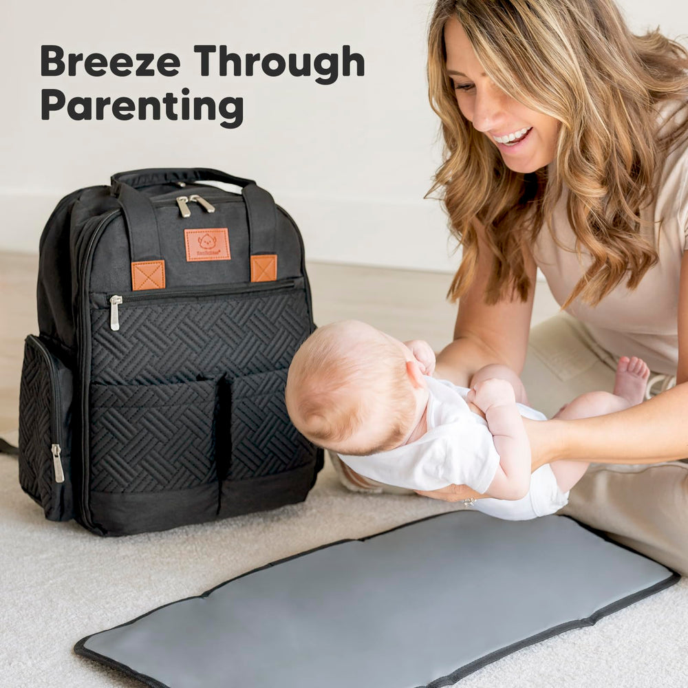 KeaBabies diaper bag charcoal lightweight travel companion for families