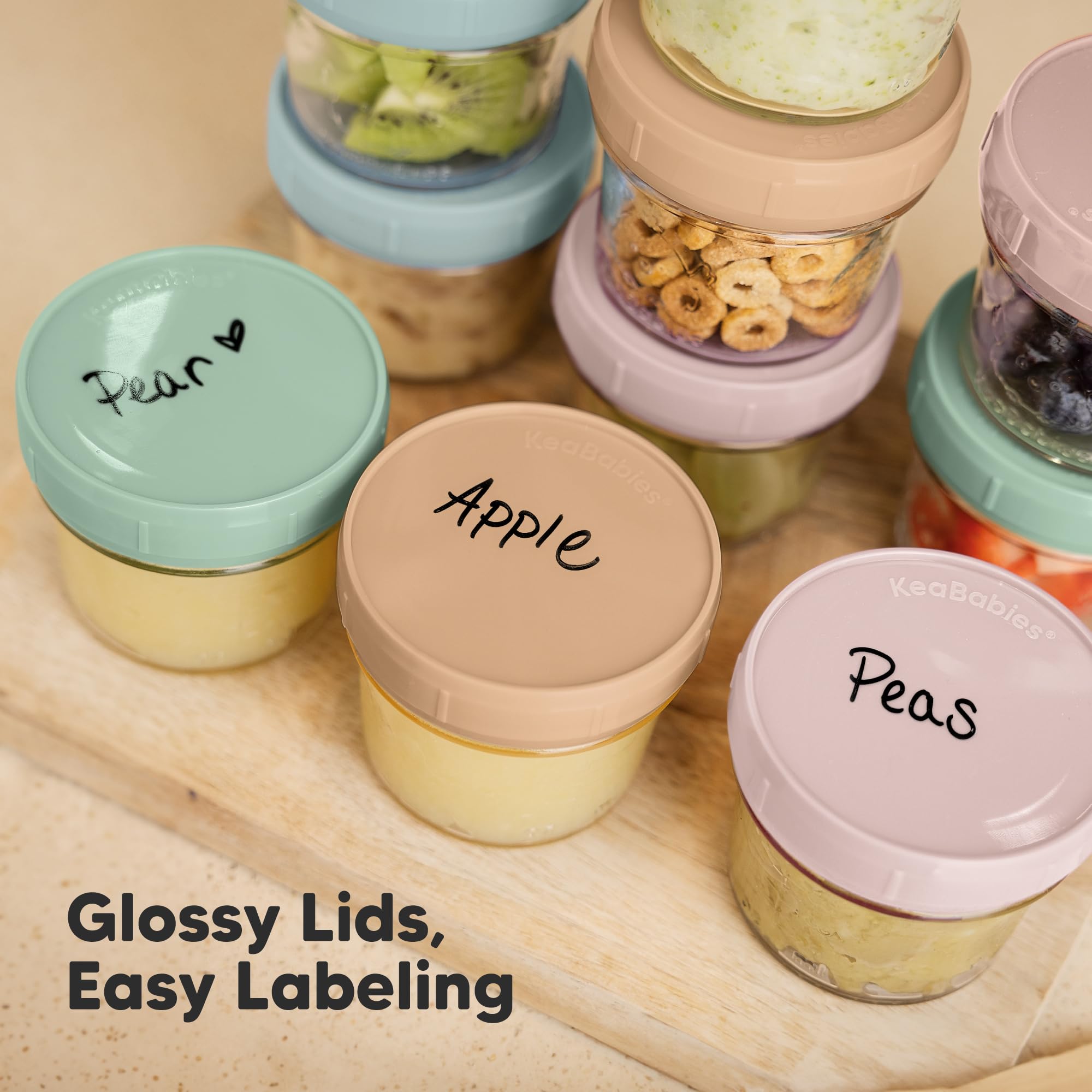 KeaBabies jars are dishwasher-safe for easy cleanup.