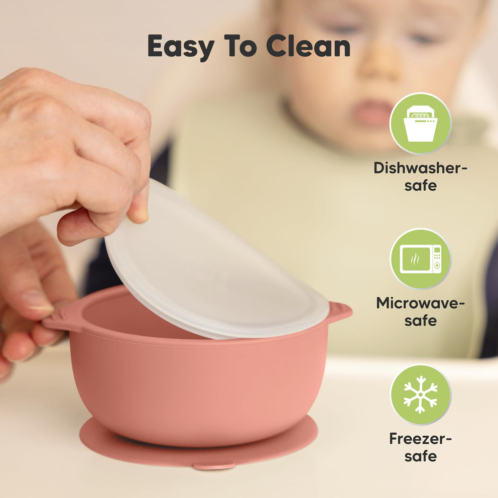 KeaBabies dishwasher-safe silicone bowls simplify cleanup after meals