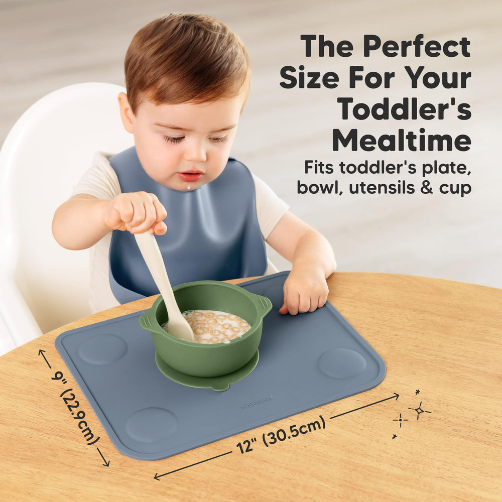 KeaBabies silicone placemats are dishwasher-safe for easy sterilizing and reuse.