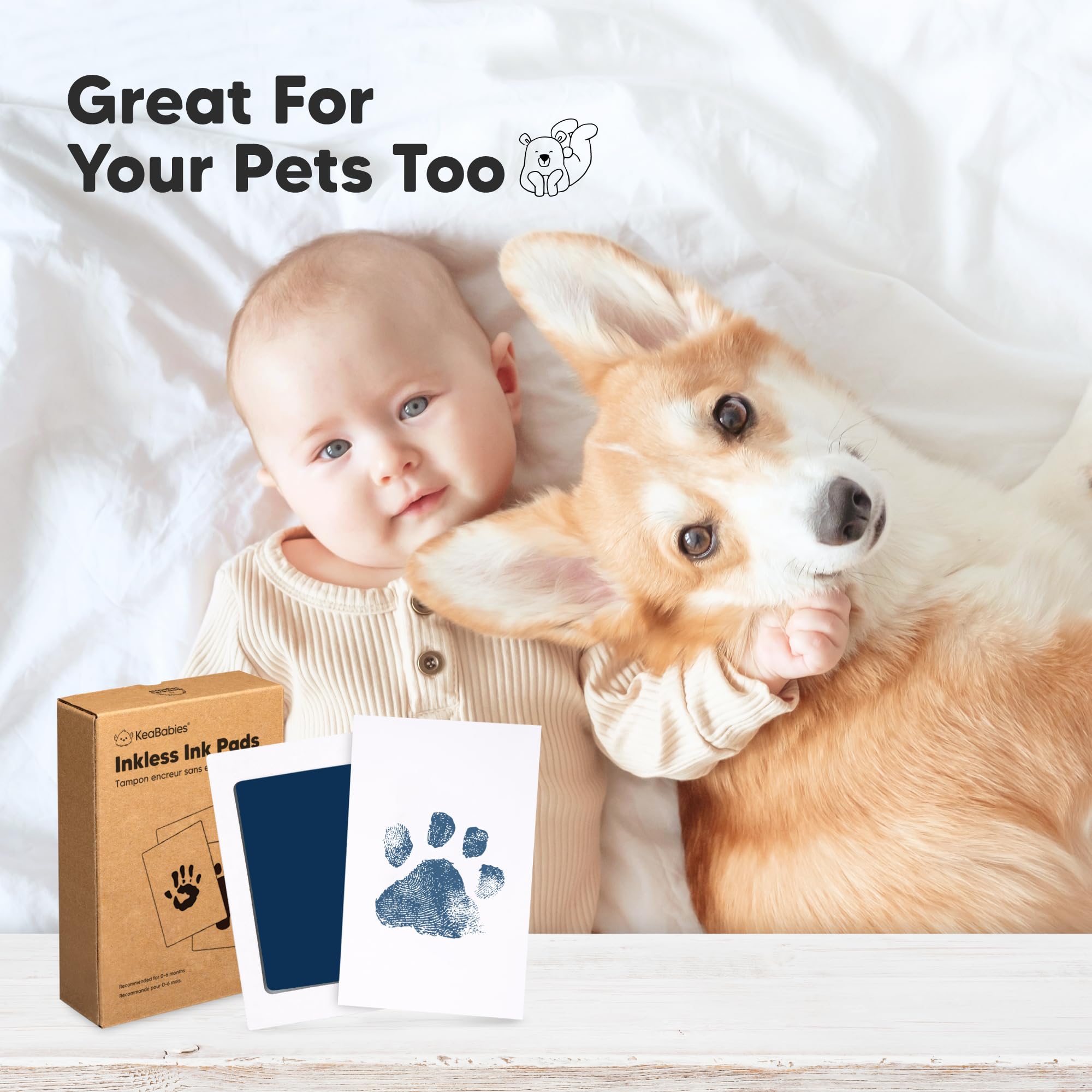 KeaBabies dog nose and paw print kit for pet memories