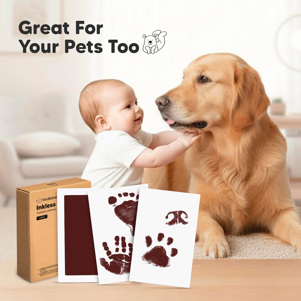 KeaBabies dog paw print option creates a playful reminder of a pet