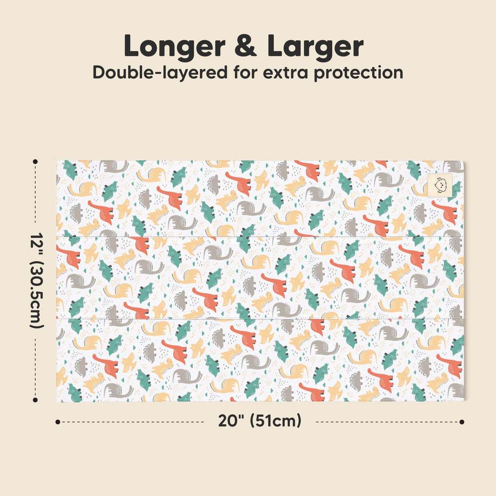 KeaBabies double-layer burp cloths with plush texture for better absorption.