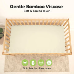 KeaBabies double layer stitching highlights durable mattress protection.
