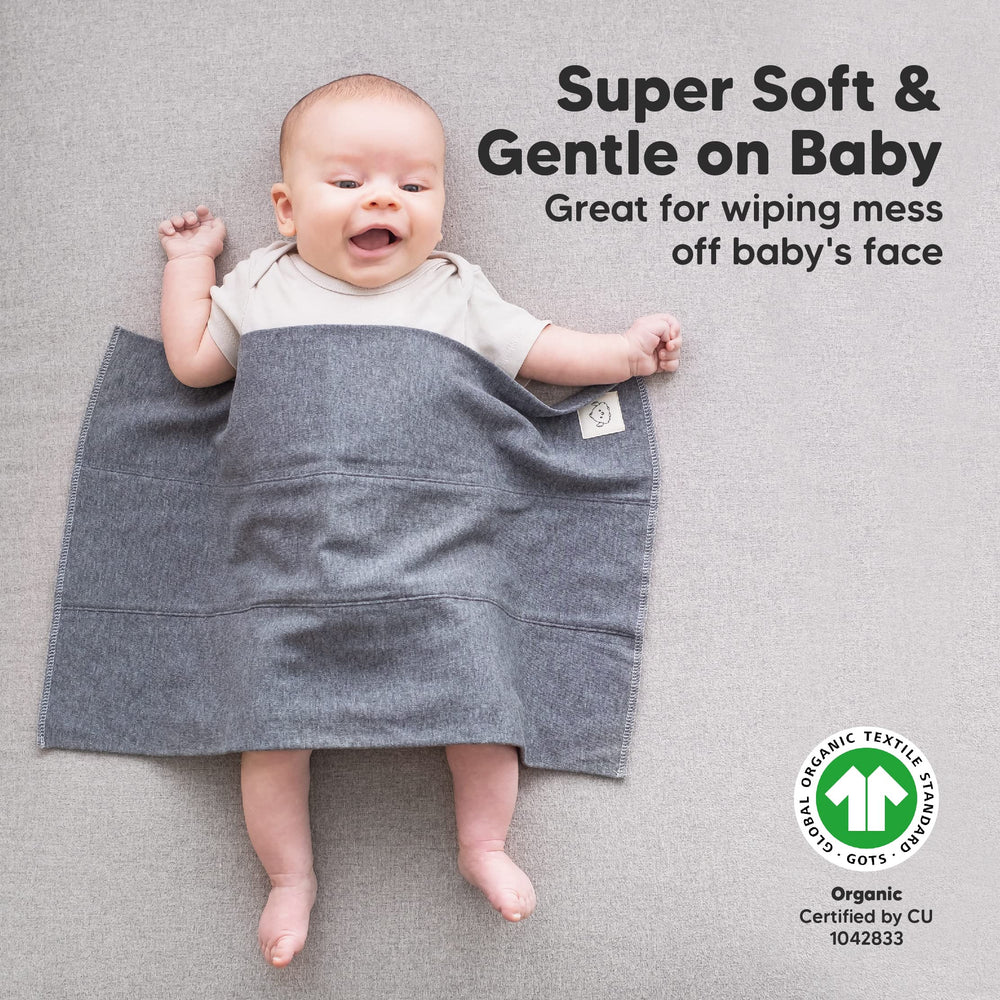 KeaBabies double-layer organic cotton texture for enhanced absorbency.