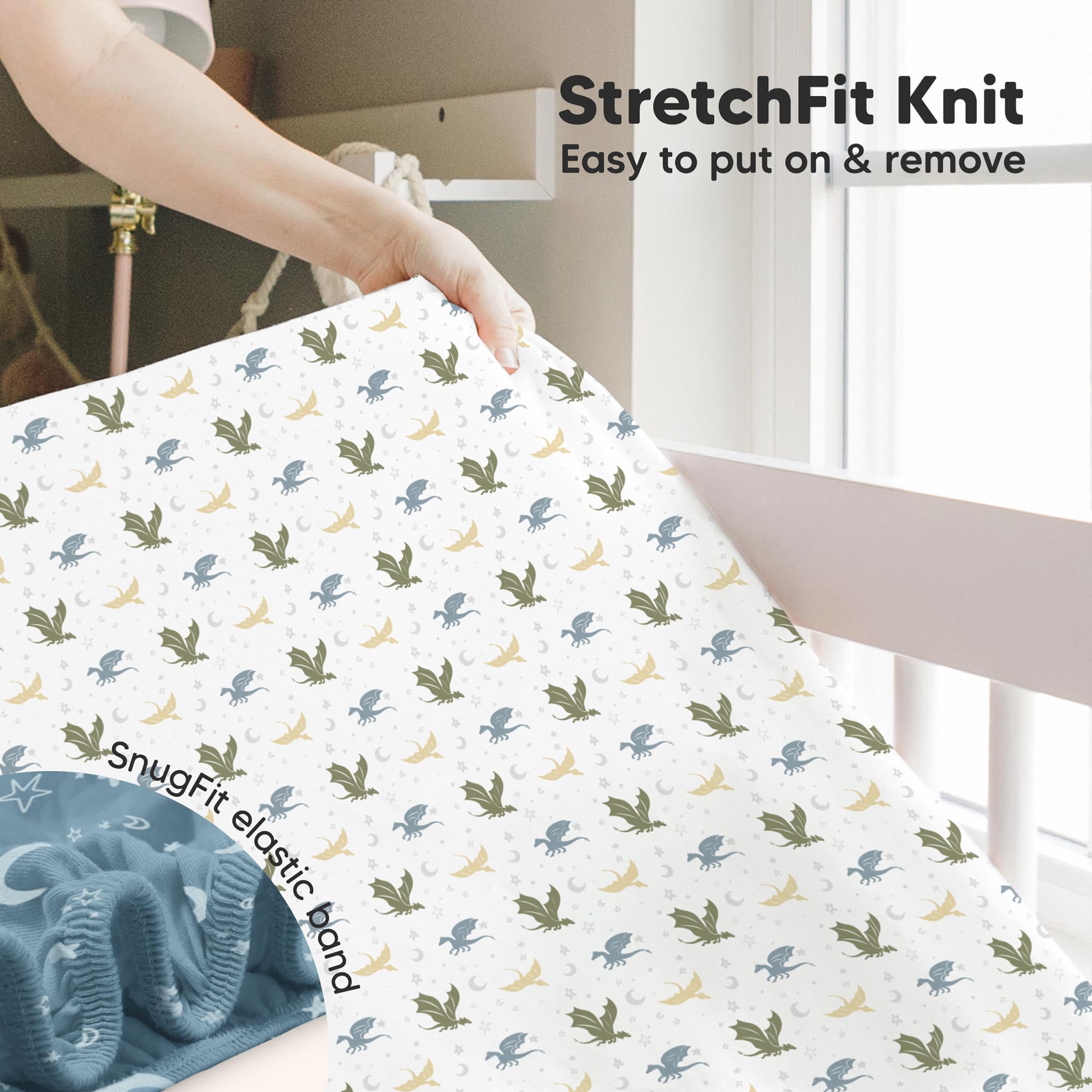 KeaBabies Dragon Tale bedding simplifies nursery setup and care