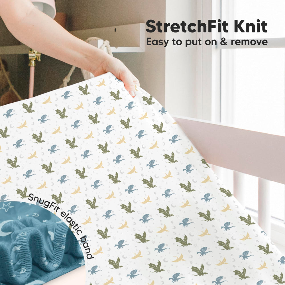 KeaBabies Dragon Tale bedding simplifies nursery setup and care