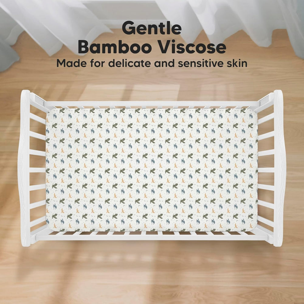 KeaBabies Dragon Tale bamboo crib sheet provides breathable comfort for naps