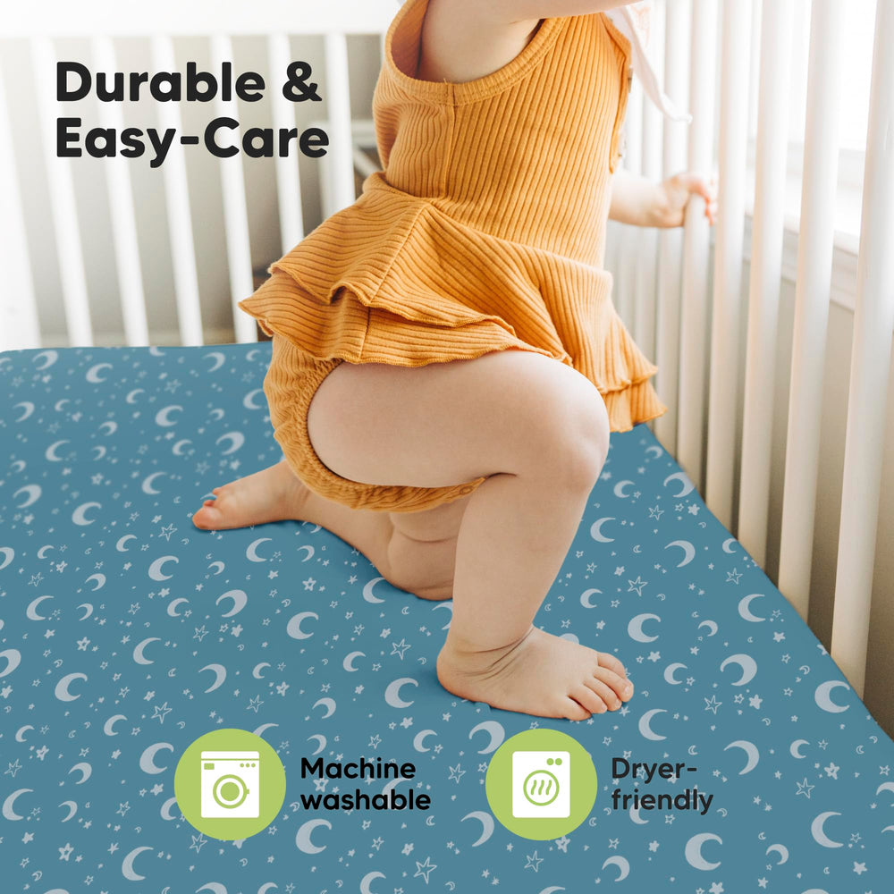 KeaBabies bamboo crib sheet stays gentle on sensitive skin