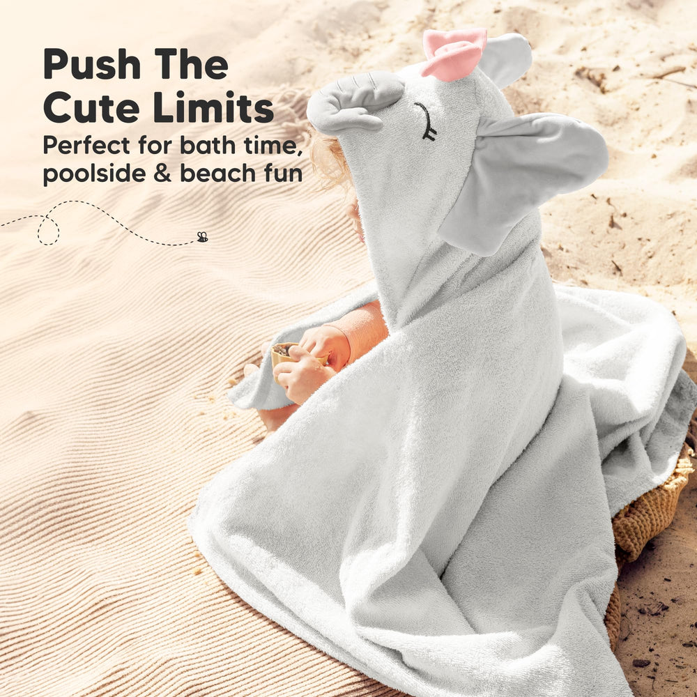 KeaBabies towel includes a drying loop for easy hanging