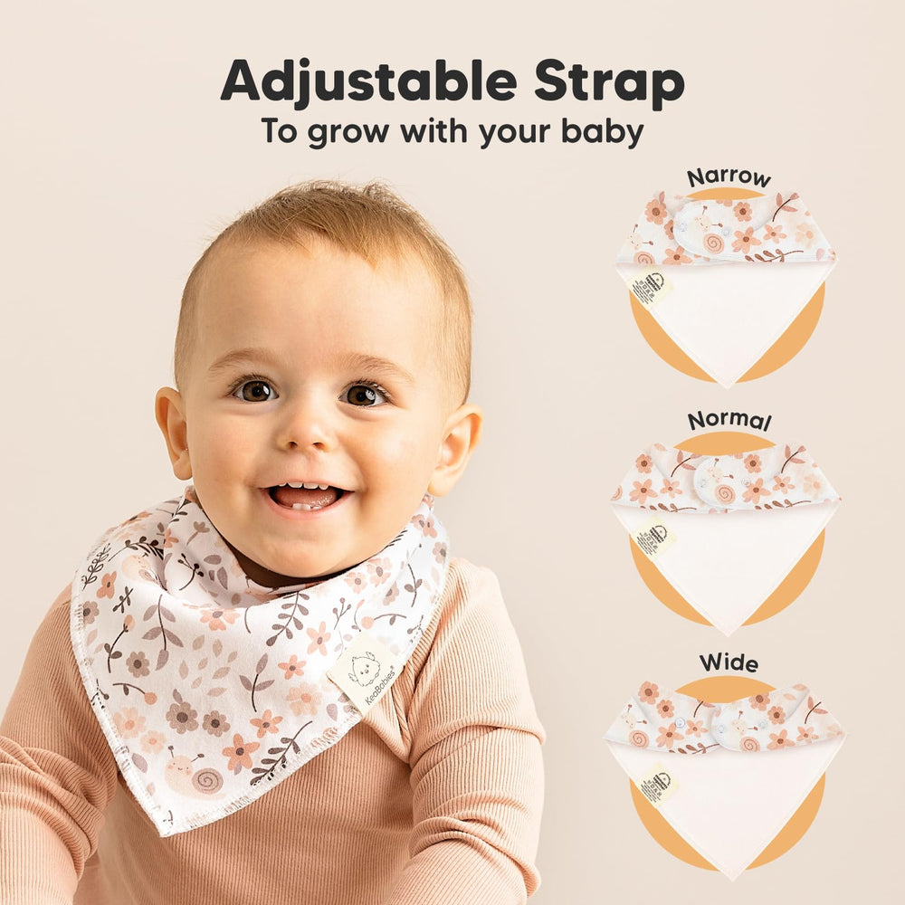 KeaBabies dual-layer bibs absorb drool to keep outfits cleaner